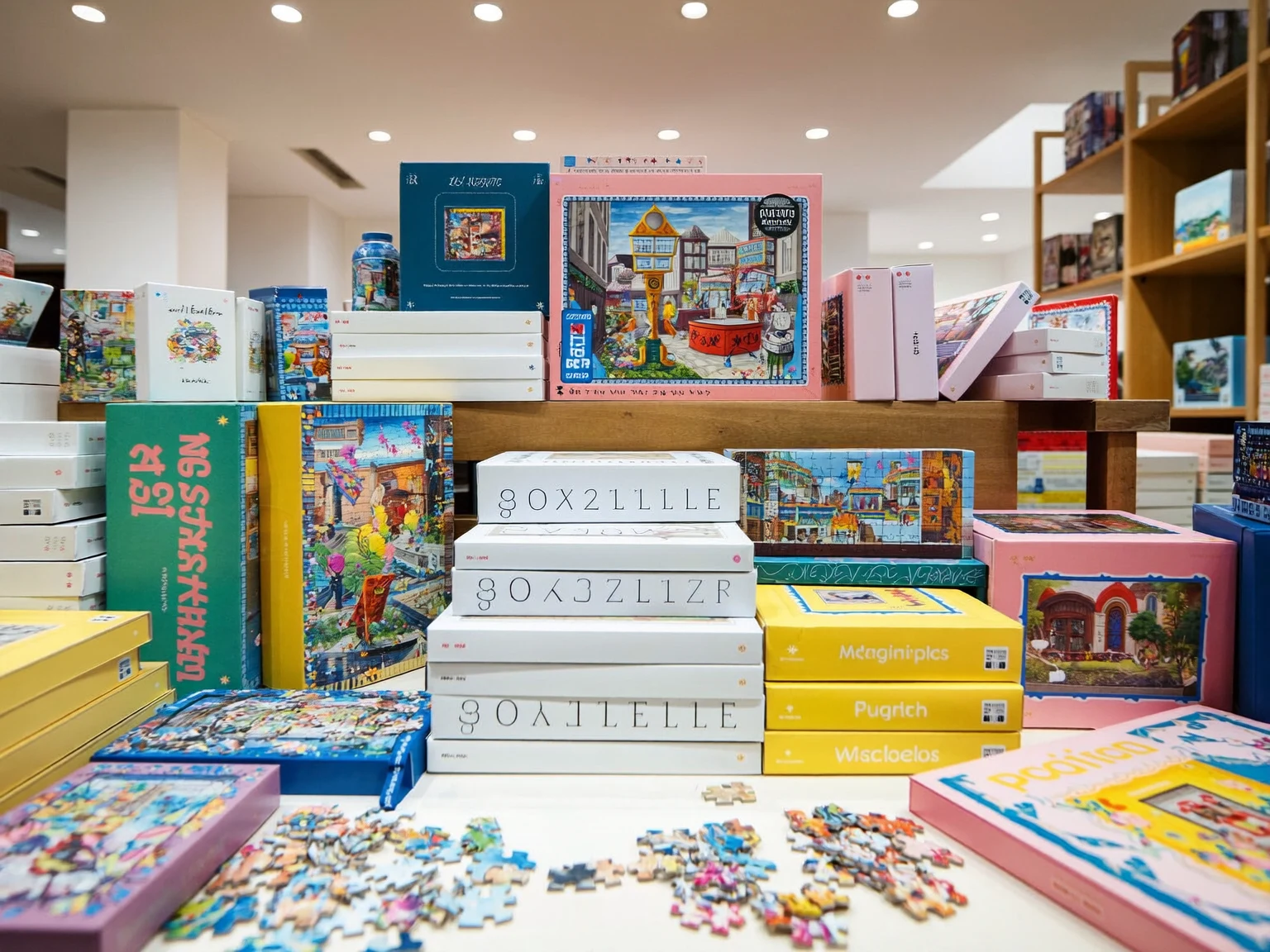 Illustrazione di un puzzle completato appoggiato su un tavolo